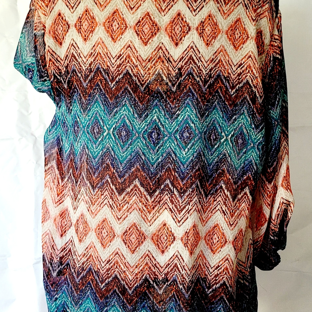 Multicolor Chevron Pattern Women's Top - image 4